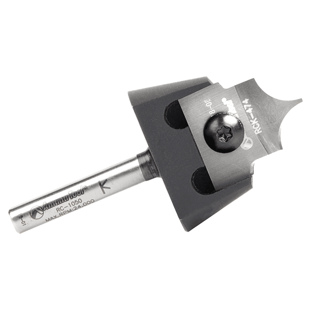 RC-1060 5/16" Radius x 7/8" x 5/16" Tru Point Roundover Insert CNC System Router Bit, 1/4" Inch Shank Alt 2 - Image