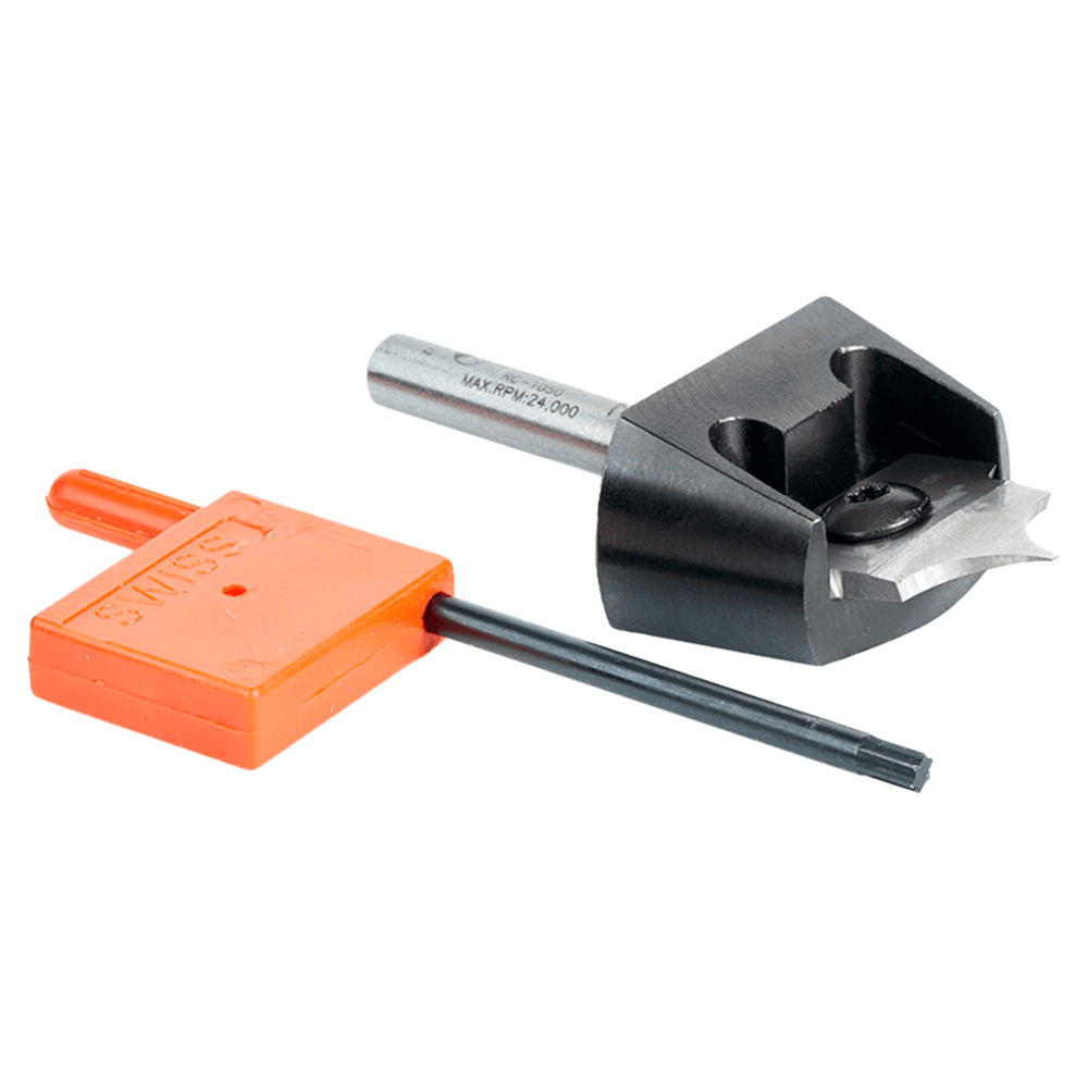 RC-1060 5/16" Radius x 7/8" x 5/16" Tru Point Roundover Insert CNC System Router Bit, 1/4" Inch Shank Alt 3 - Image