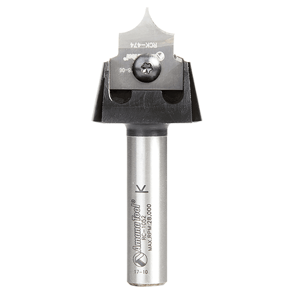 RC-1061 5/16" Radius x 7/8" x 5/16" Tru Point Roundover Insert CNC System Router Bit, 1/2" Inch Shank Main - Image