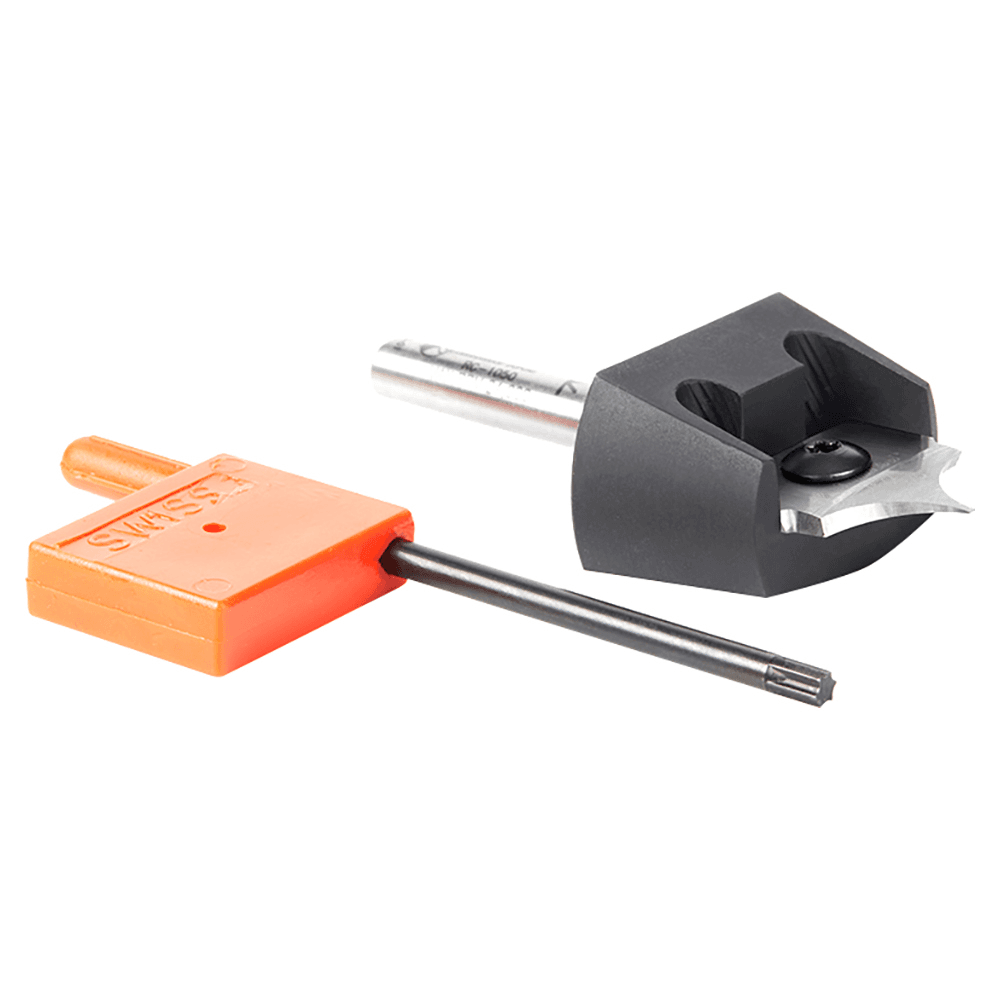 RC-1062 3/8" Radius x 7/8" x 3/8" Tru Point Roundover Insert CNC System Router Bit, 1/4" Inch Shank Alt 3 - Image