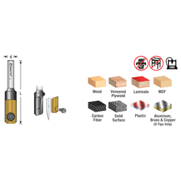 2-1/2" CNC In-Groove Insert Engraving Tool Body, 6mm Shank Alt 1 - Image