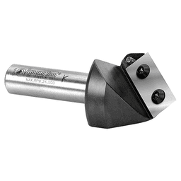 1-1/2" x 3" 91° CNC Insert V-Groove Router Bit, 1-Flute, 1/2" Shank Alt 3 - Image