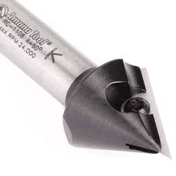 Insert V-Groove 60° x 1-1/16 Dia x 29/32 x 1/2" Shank CNC Router Bit Alt 4 - Image