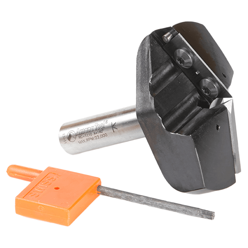 2-13/64" Dia x 13/32" CNC Insert V-Groove 140° Router Bit1/2" Shank Alt 3 - Image