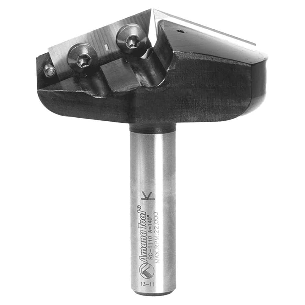 2-13/64" Dia x 13/32" CNC Insert V-Groove 140° Router Bit1/2" Shank Main - Image