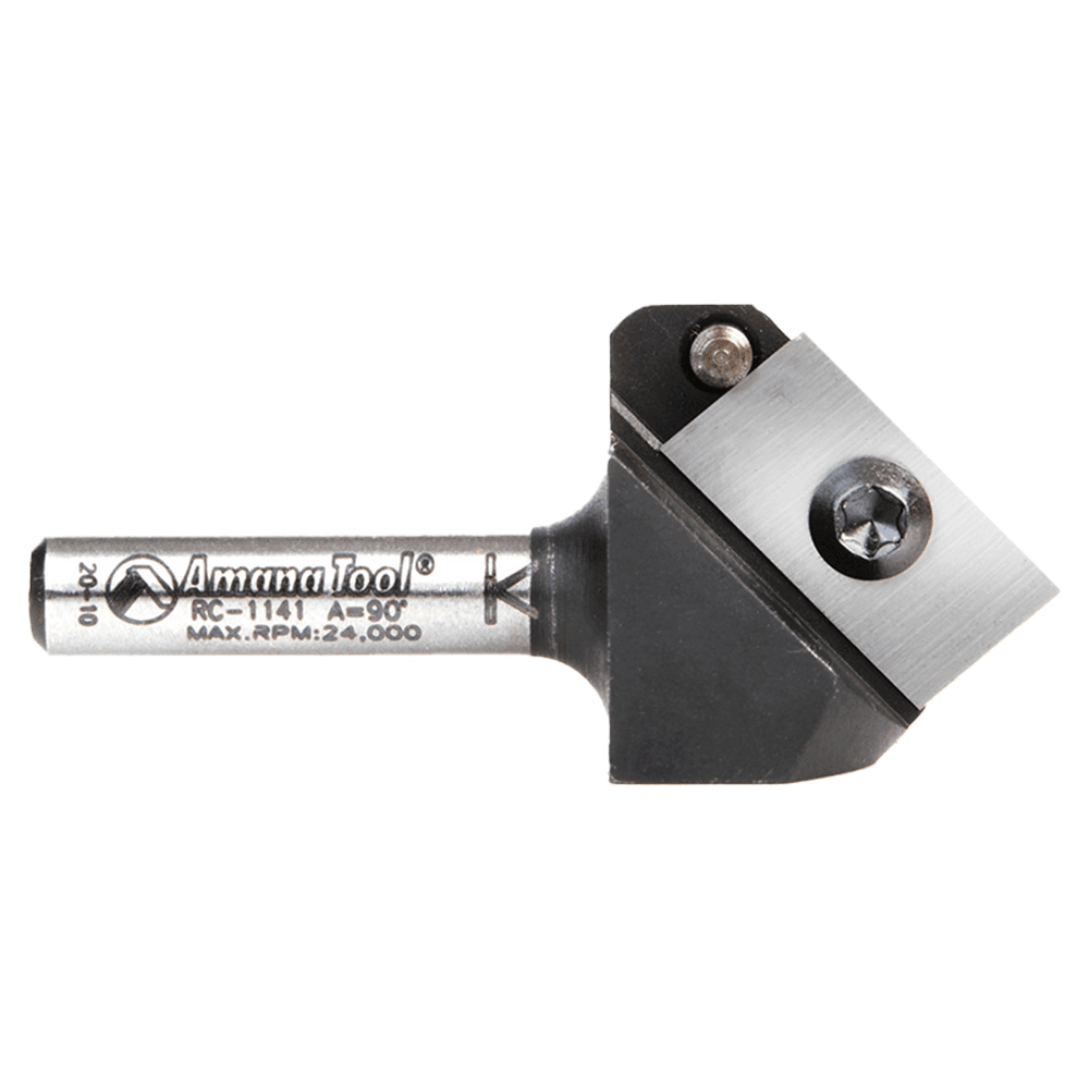 1" Dia x 1/2" CNC Insert V-Groove 90°, 1/4" Shank Alt 2 - Image