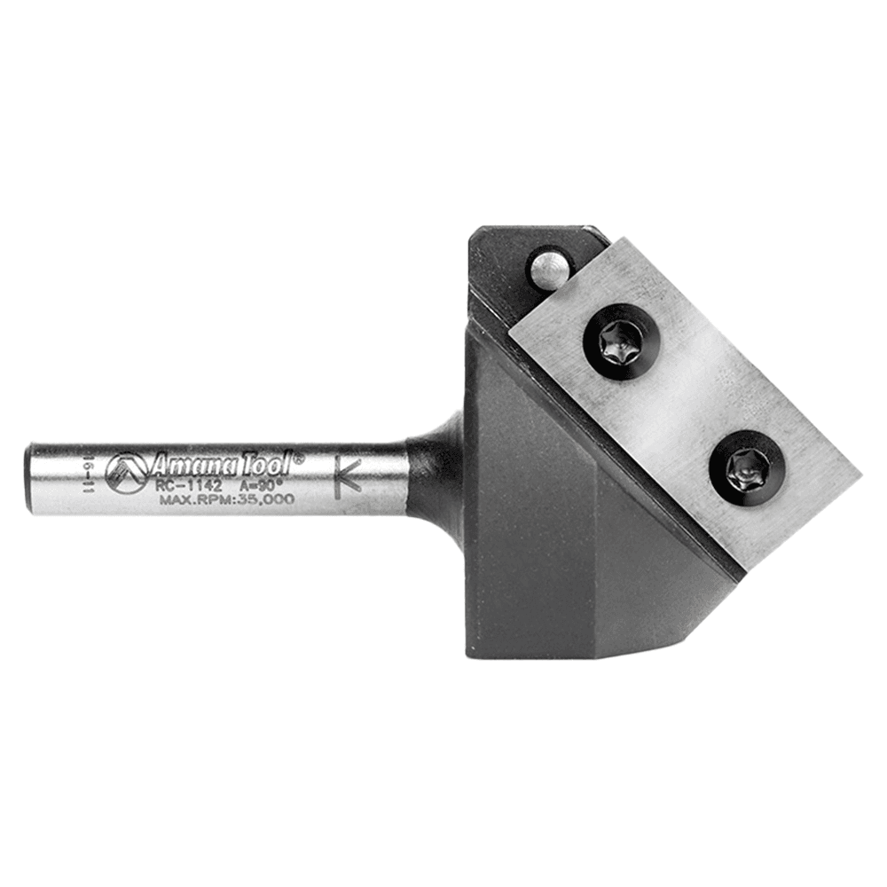 Insert V-Groove 90° x 3/4" x 1/4" Shank CNC Router Bit Alt 3 - Image