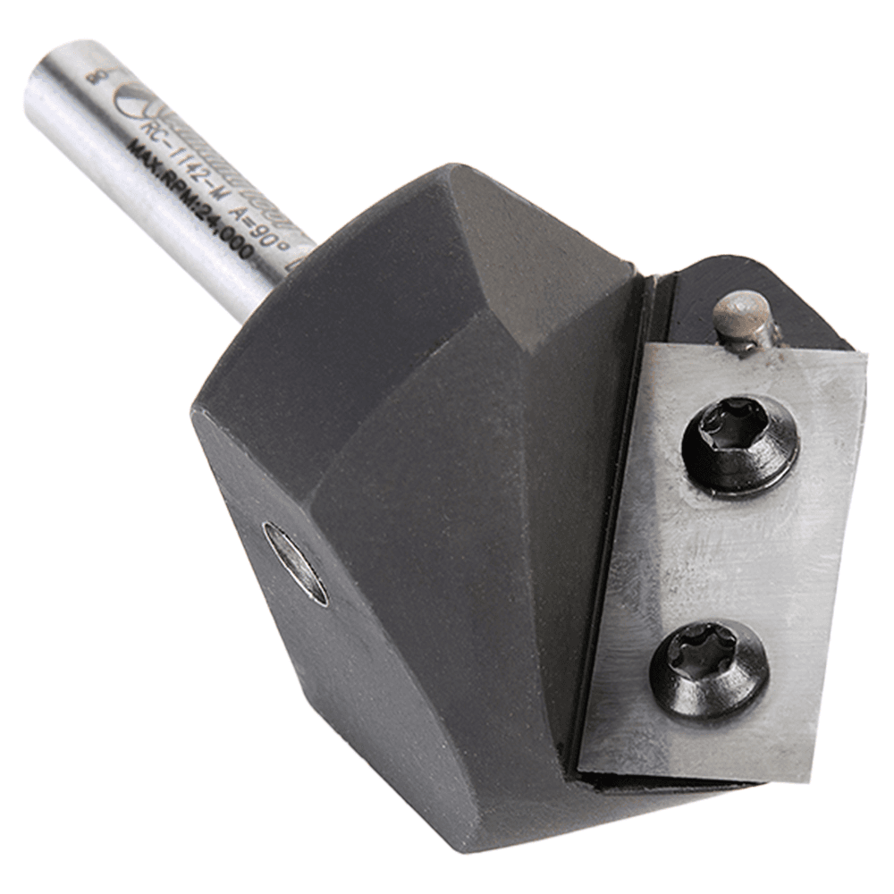 Insert V-Groove 90° x 39mm Dia 20mm x 6mm Shank CNC Router Bit Alt 4 - Image