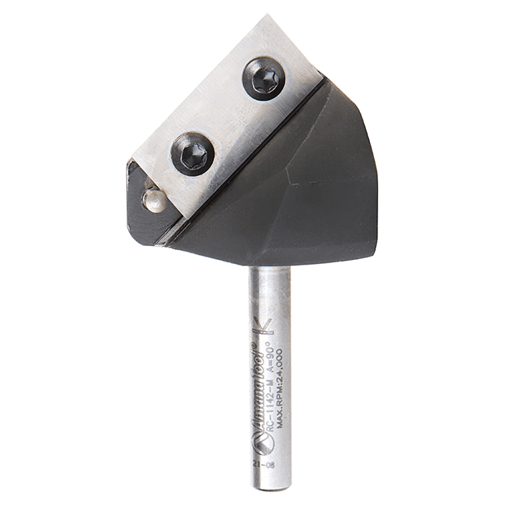 Insert V-Groove 90° x 39mm Dia 20mm x 6mm Shank CNC Router Bit Main - Image