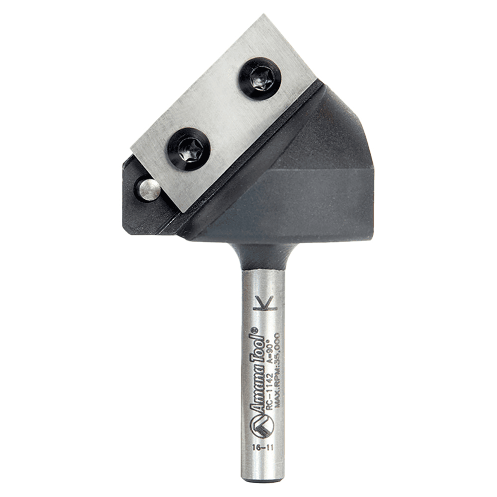 Insert V-Groove 90° x 3/4" x 1/4" Shank CNC Router Bit Main - Image