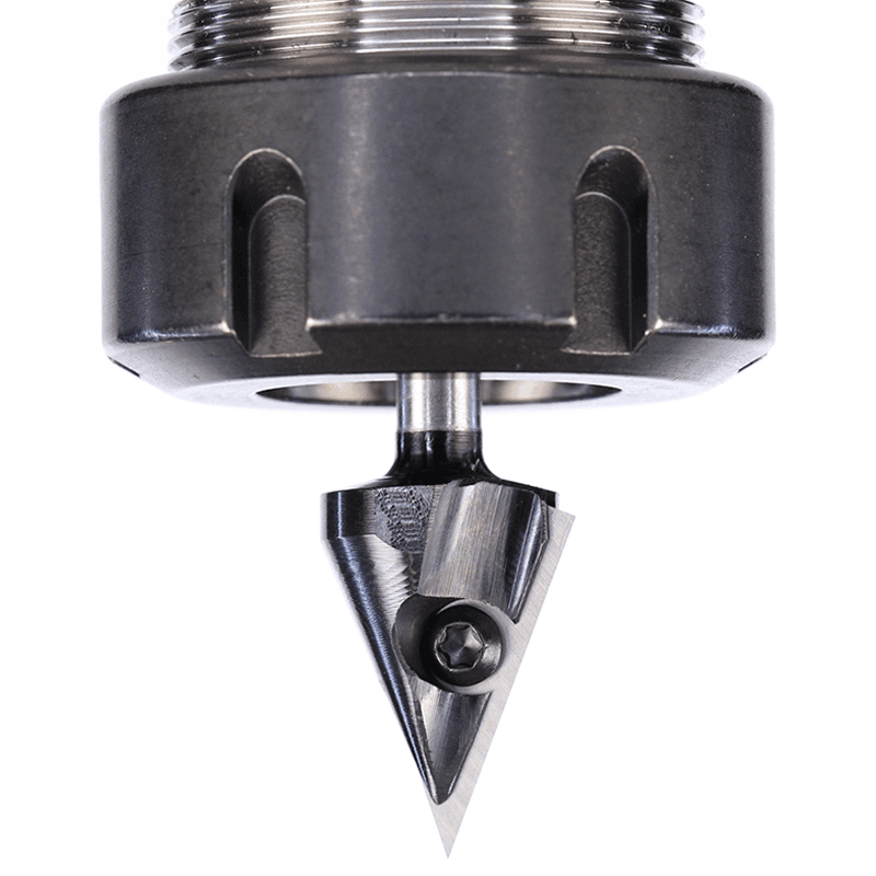 13/16" x 2-5/16" 45° CNC Insert V-Groove Router Bit, 1-Flute, 1/4" Shank Alt 4 - Image