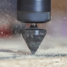 13/16" x 2-5/16" 45° CNC Insert V-Groove Router Bit, 1-Flute, 1/4" Shank Alt 6 - Image