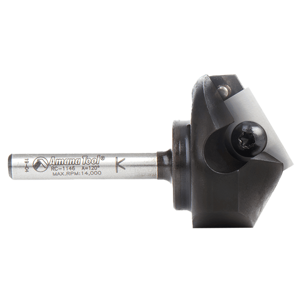 Insert V-Groove 120° x 1-23/64 x 1/4" Shank CNC Router Bit Alt 2 - Image