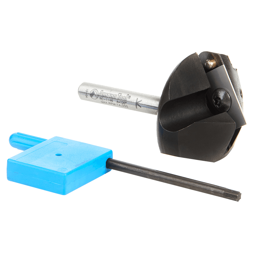 Insert V-Groove 120° x 1-23/64 x 1/4" Shank CNC Router Bit Alt 3 - Image