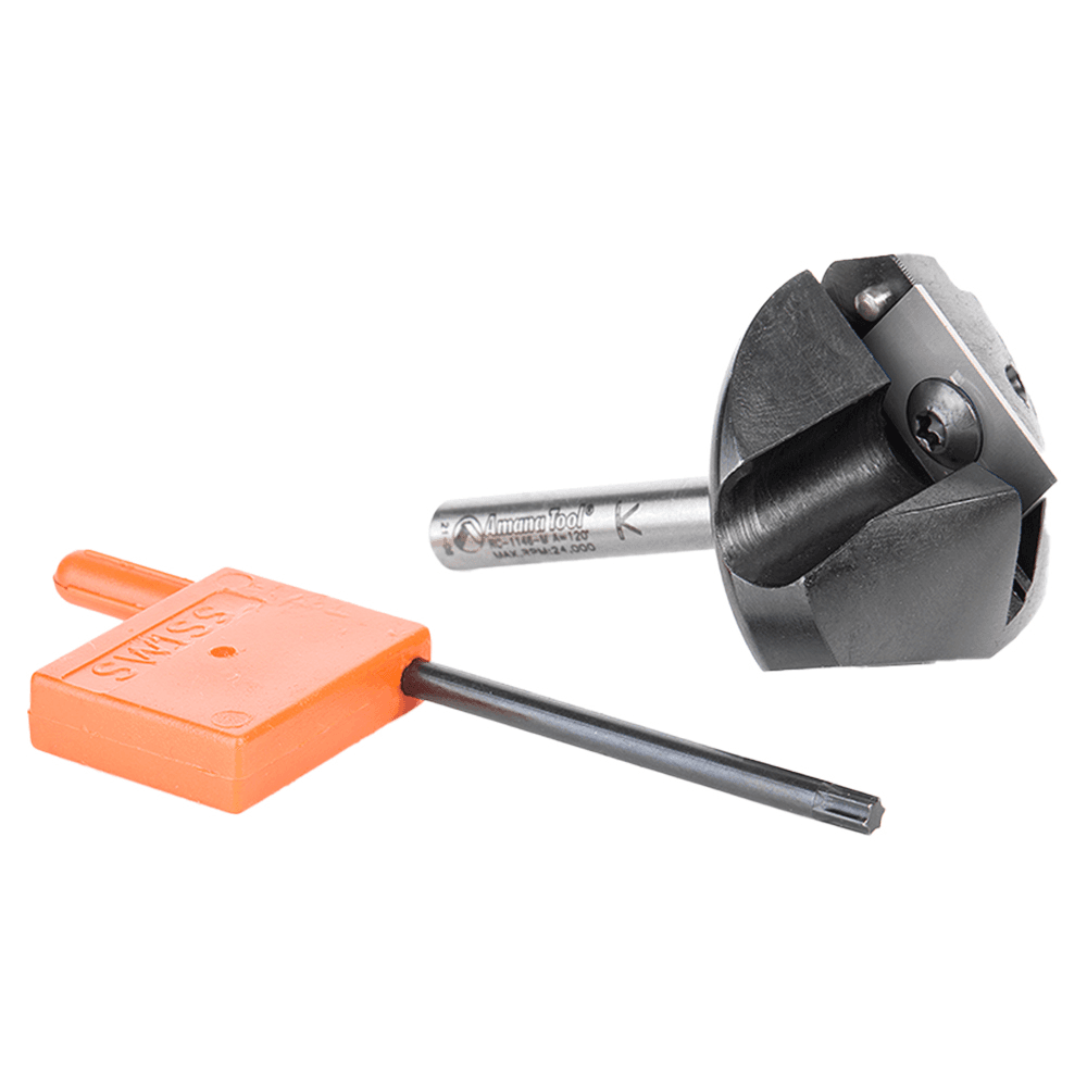 Insert V-Groove 120° x 35mm Dia x 10mm x 6mm Shank CNC Router Bit Alt 3 - Image