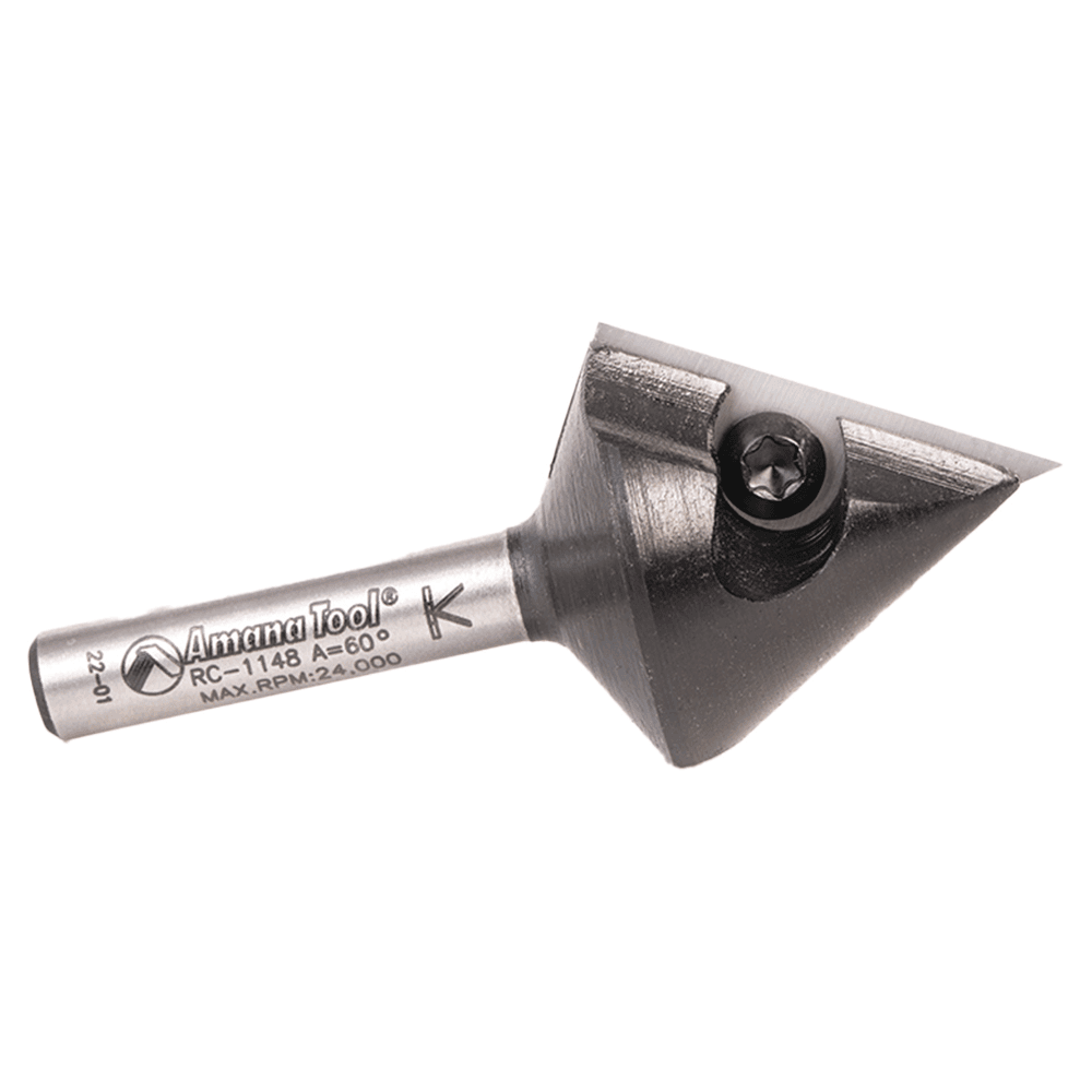 Insert V-Groove 60° x 59/64 x 1/4" Shank CNC Router Bit Alt 2 - Image