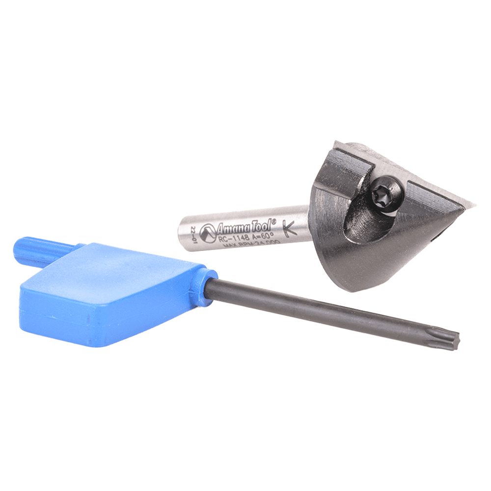 Insert V-Groove 60° x 59/64 x 1/4" Shank CNC Router Bit Alt 3 - Image