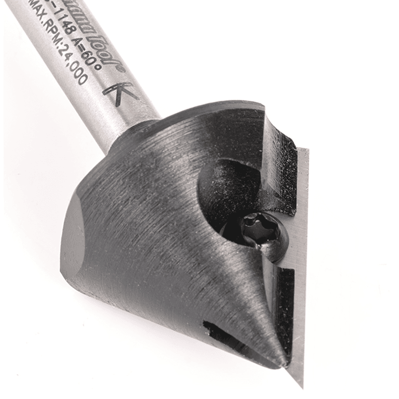 Insert V-Groove 60° x 59/64 x 1/4" Shank CNC Router Bit Alt 4 - Image
