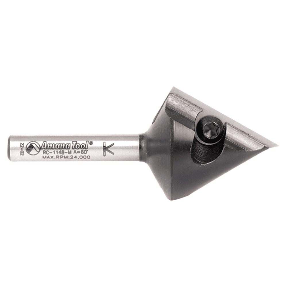 Insert V-Groove 60° x 23mm x 6mm Shank CNC Router Bit Alt 2 - Image