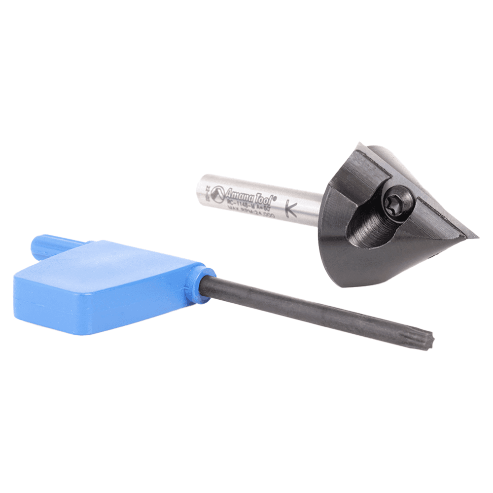 Insert V-Groove 60° x 23mm x 6mm Shank CNC Router Bit Alt 3 - Image