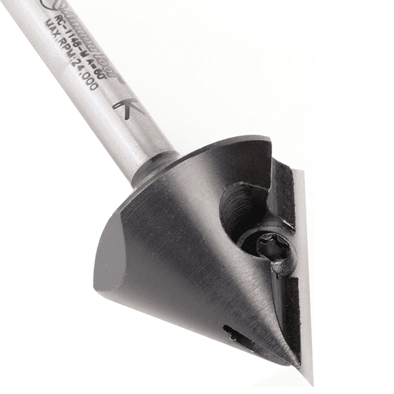 Insert V-Groove 60° x 23mm x 6mm Shank CNC Router Bit Alt 4 - Image