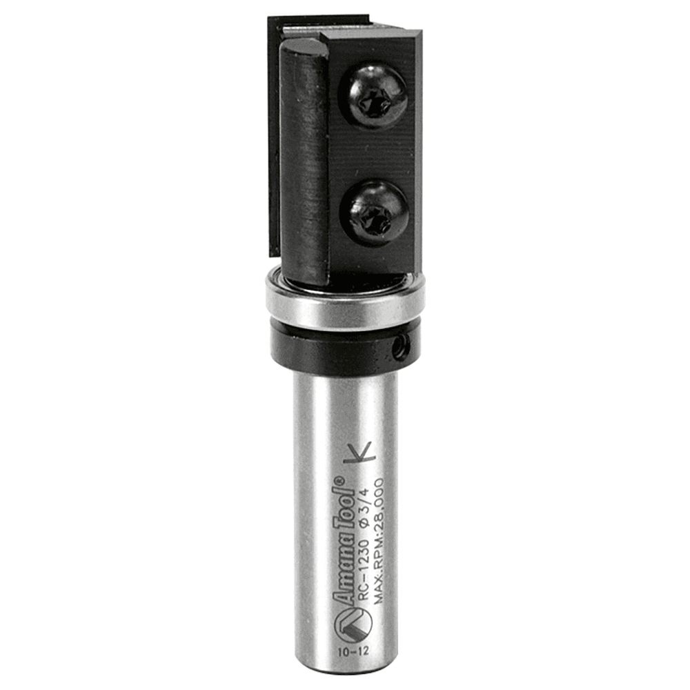 3/4" x 3-1/4" Flush Trim Template Bit with Upper Ball Bearing, 2-Flute, 1/2" Shank - Main Image