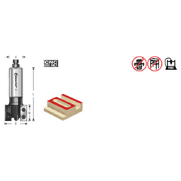 1-37/64" Dia x 1-5/32" CNC Insert Super Plunge Bit, 3/4" Shank Alt 3 - Image