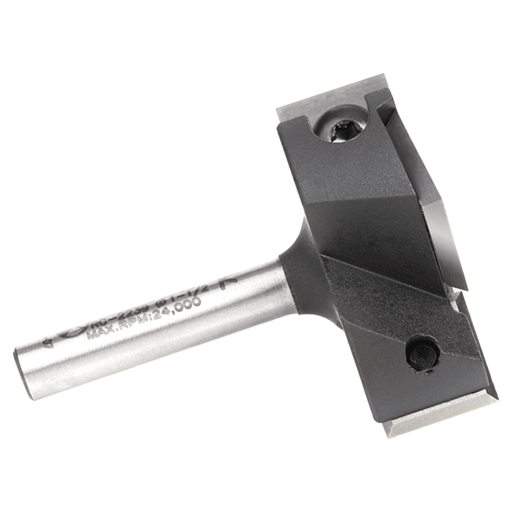 1-1/2" Dia x 1/2" Insert Carbide Mini Spoilboard Surfacing, Rabbeting, Flycutter, Slab Leveler/Surface Planer Router Bit, 6mm Shank Alt 2 - Image