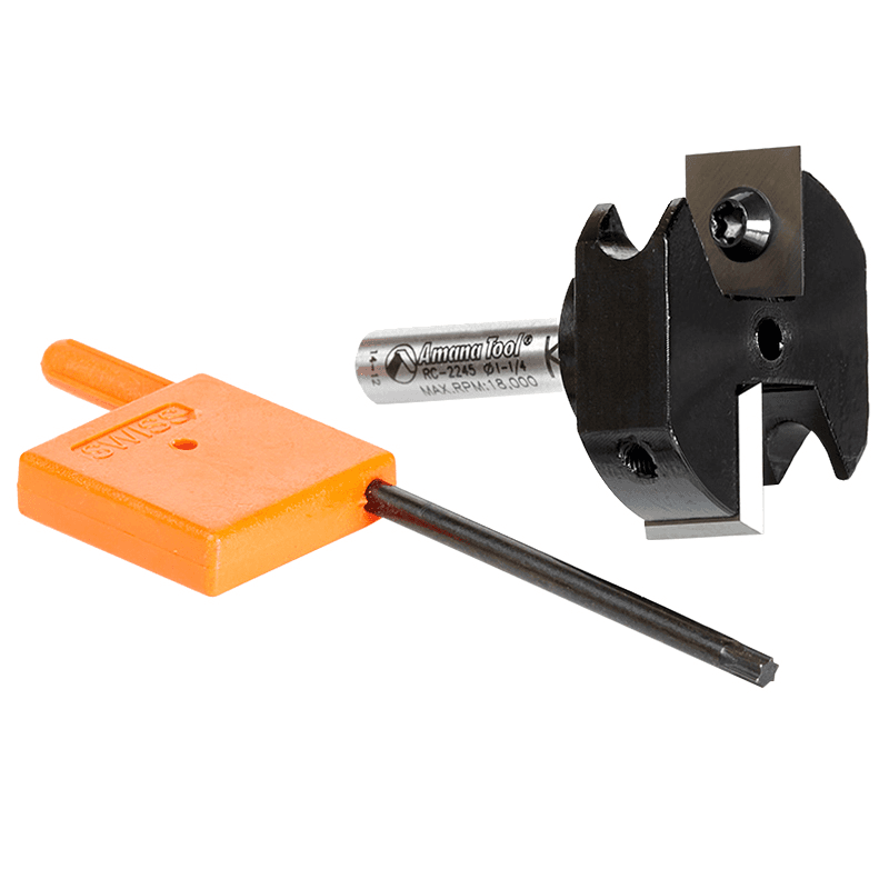 1-1/4" Dia x 15/32" Insert Carbide Mini Spoilboard Surfacing, Rabbeting, Flycutter, Slab Leveler/Surface Planer Router Bit, 1/4" Shank Alt 3 - Image