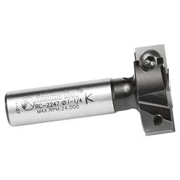 1-1/4" Dia x 27/64 Insert Carbide Mini Spoilboard Surfacing, Rabbeting, Flycutter, Slab Leveler/Surface Planer Router Bit, 1/2" Shank Alt 2 - Image