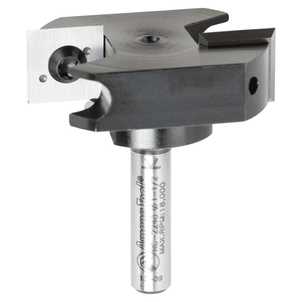 1-1/2" Dia x 15/32" Insert Carbide Mini Spoilboard Surfacing, Rabbeting, Flycutter, Slab Leveler/Surface Planer Router Bit, 1/4" Shank Main - Image
