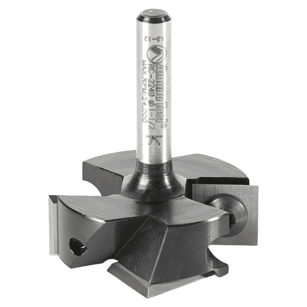 1-1/2" Dia x 1/2" Insert Carbide Mini Spoilboard Surfacing, Rabbeting, Flycutter, Slab Leveler/Surface Planer Router Bit, 1/4" Shank Alt 3 - Image
