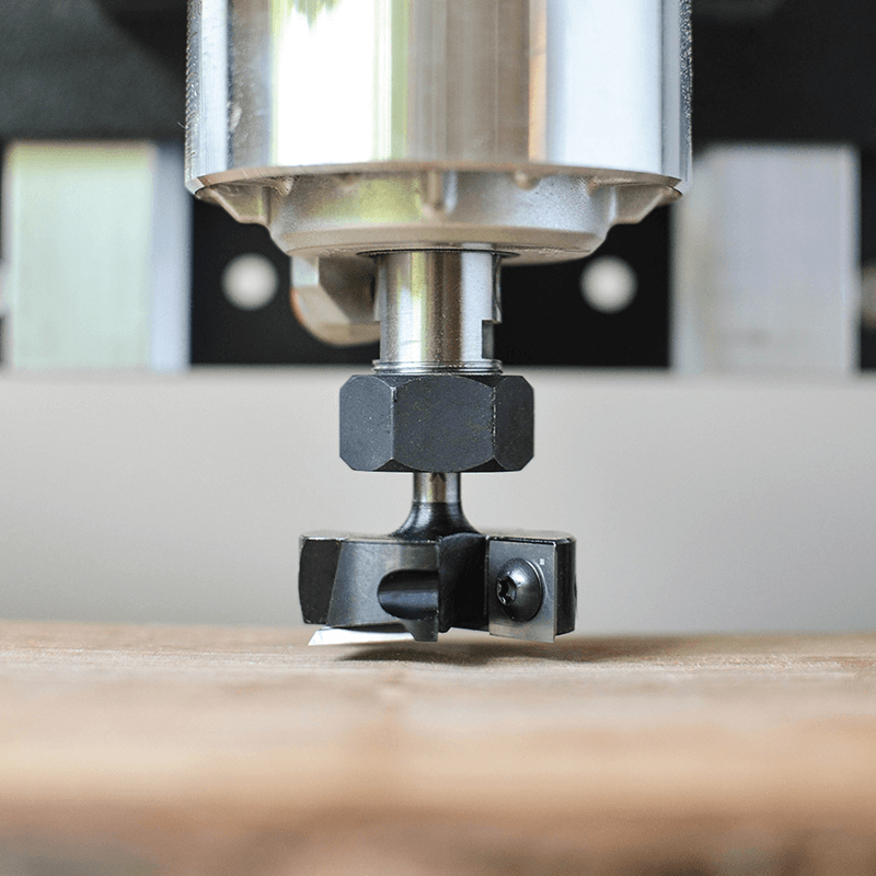 1-1/2" Dia x 1/2" Insert Carbide Mini Spoilboard Surfacing, Rabbeting, Flycutter, Slab Leveler/Surface Planer Router Bit, 1/4" Shank Alt 4 - Image
