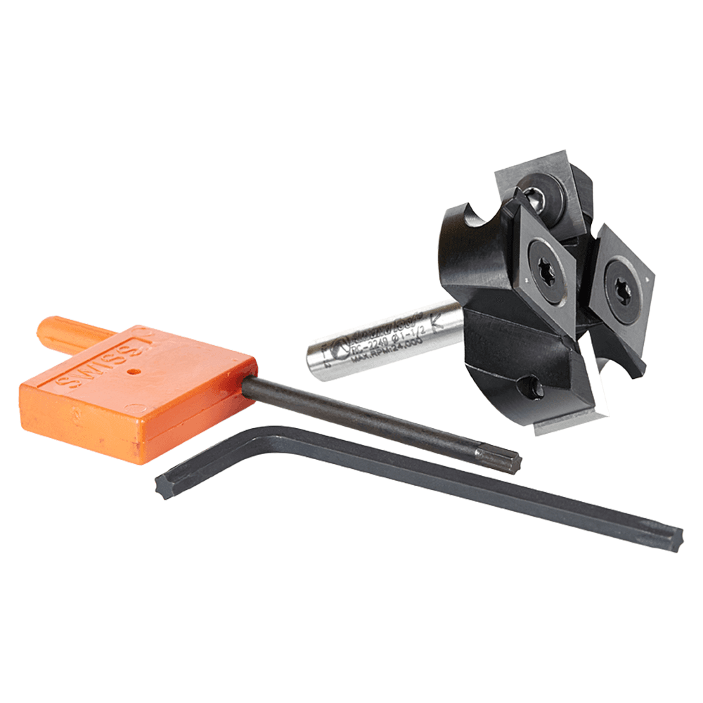 1-1/2" Dia x 1/2" Insert Carbide Mini Spoilboard Surfacing, Rabbeting, Flycutter, Slab Leveler/Surface Planer Router Bit, 1/4" Shank Alt 5 - Image