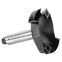 3-5/32" Dia x 15/32" CNC Insert Carbide Spoilboard Surfacing, Rabbeting, Flycutter, Slab Leveler/Surface Planer 2+2 Flute, Design, 3/4" Shank Alt 3 - Image
