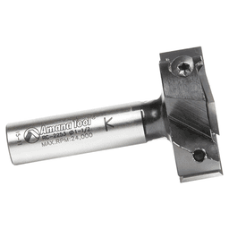 1-1/2" Dia x 1/2" Insert Carbide Mini Spoilboard Surfacing, Rabbeting, Flycutter, Slab Leveler/Surface Planer Router Bit, 12mm Shank Alt 2 - Image