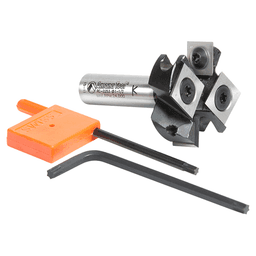 1-1/2" Dia x 1/2" Insert Carbide Mini Spoilboard Surfacing, Rabbeting, Flycutter, Slab Leveler/Surface Planer Router Bit, 12mm Shank Alt 3 - Image