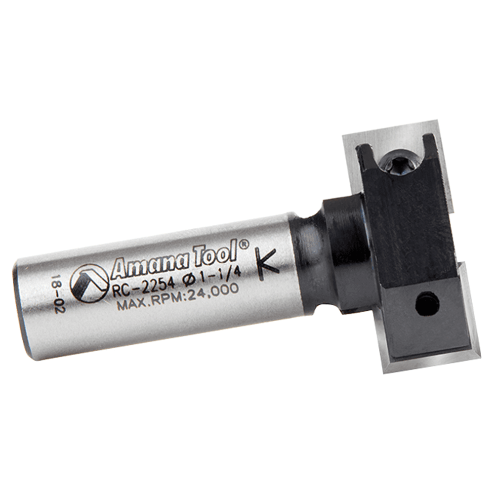 1-1/4" Dia x 15/32" Insert Carbide Mini Spoilboard Surfacing, Rabbeting, Flycutter, Slab Leveler/Surface Planer Router Bit, 1/2" Shank Alt 2 - Image