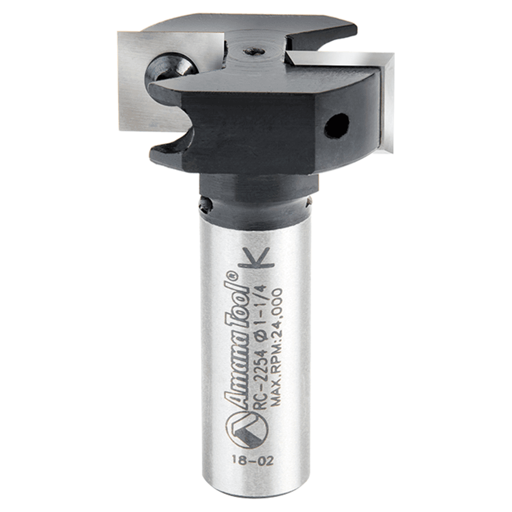 1-1/4" Dia x 15/32" Insert Carbide Mini Spoilboard Surfacing, Rabbeting, Flycutter, Slab Leveler/Surface Planer Router Bit, 1/2" Shank Main - Image