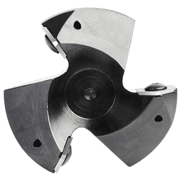 RC-2255 2-1/2" x 53/64" CNC Insert Carbide 3 Wing/Flute, Heavy Duty Spoilboard Plunging, Surfacing, Planing, Flycutter/Slab Leveler Router Bit, 1/2" Shank Alt 6 - Image