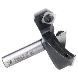 RC-2255-M 2-1/2" x 53/64" CNC Insert Carbide 3 Wing/Flute, Heavy Duty Spoilboard Plunging, Surfacing, Planing, Flycutter/Slab Leveler Router Bit, 12mm Shank Alt 5 - Image