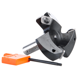RC-2255-M 2-1/2" x 53/64" CNC Insert Carbide 3 Wing/Flute, Heavy Duty Spoilboard Plunging, Surfacing, Planing, Flycutter/Slab Leveler Router Bit, 12mm Shank Alt 6 - Image