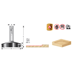 RC-2258 4" x 1/2" CNC Insert Carbide Spoilboard Surfacing, Rabbeting, Flycutter, Slab Leveler/Surface Planer Router Bit, 3/4" Shank Alt 1 - Image