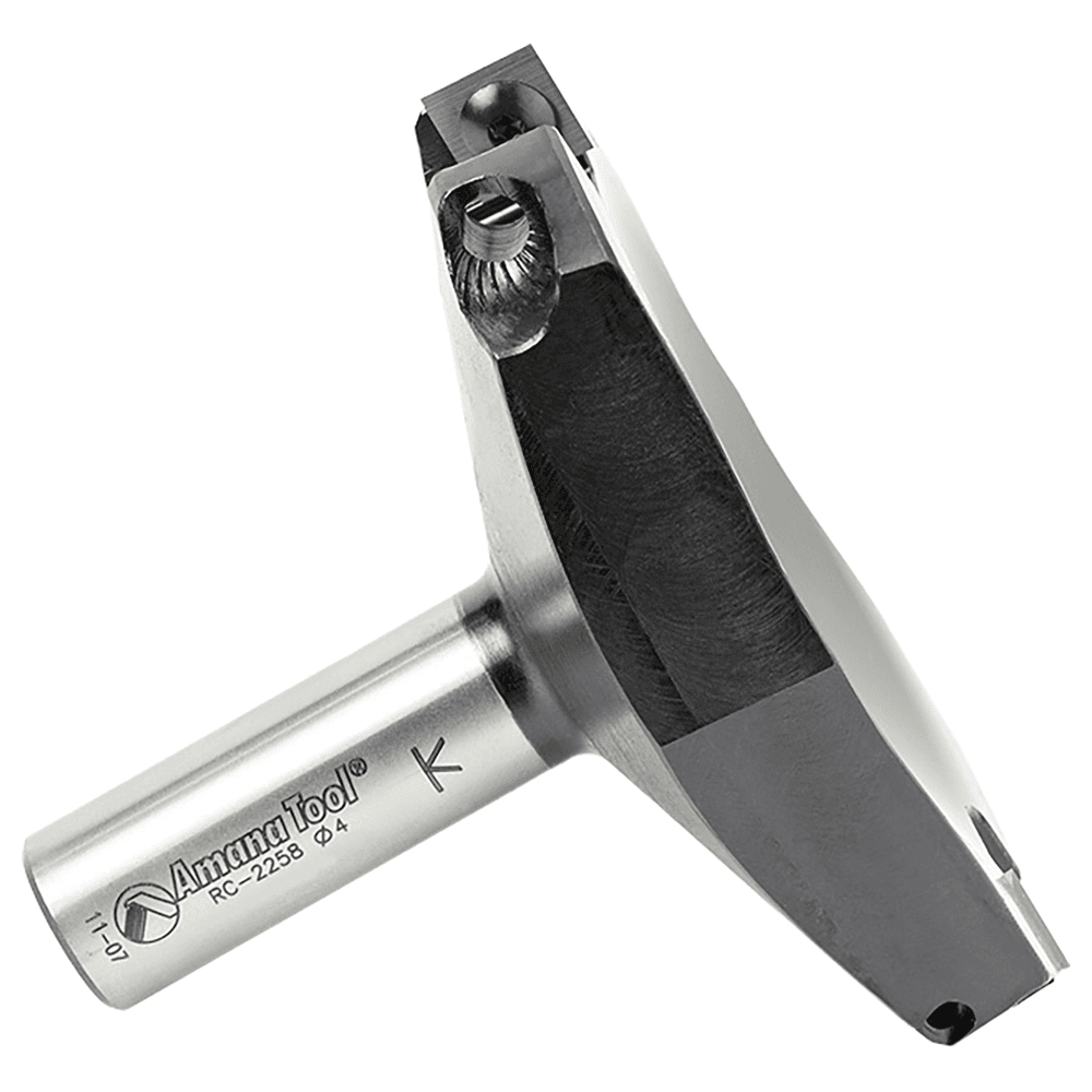 RC-2258 4" x 1/2" CNC Insert Carbide Spoilboard Surfacing, Rabbeting, Flycutter, Slab Leveler/Surface Planer Router Bit, 3/4" Shank Alt 2 - Image