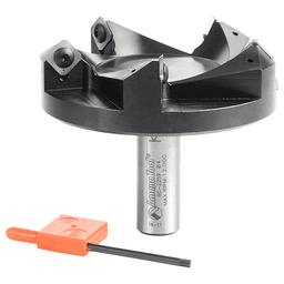RC-2259 3-27/32" x 1-7/32" CNC Insert Carbide 5 Wing/Flute, Heavy Duty Spoilboard Plunging, Surfacing, Planing, Flycutter/Slab Leveler Router Bit, 3/4" Shank Main - Image