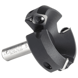 RC-2261 2-1/2" x 53/64" Insert Carbide 3 Wing/Flute, Heavy Duty Spoilboard Plunging, Surfacing, Planing, Flycutter/Slab Leveler Router Bit, 1/2" Shank with Anti-Kick Back Alt 3 - Image