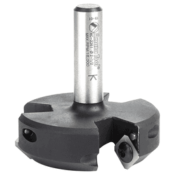 RC-2261 2-1/2" x 53/64" Insert Carbide 3 Wing/Flute, Heavy Duty Spoilboard Plunging, Surfacing, Planing, Flycutter/Slab Leveler Router Bit, 1/2" Shank with Anti-Kick Back Alt 4 - Image