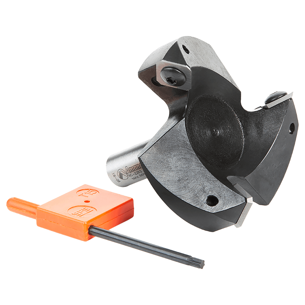 RC-2263 2-3/4" x 53/64" CNC Insert Carbide 3 Wing/Flute, Heavy Duty Spoilboard Plunging, Surfacing, Planing, Flycutter/Slab Leveler Router Bit, 1/2" Shank Alt 4 - Image