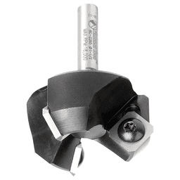 RC-2265 1-1/2" x 3/4" CNC Insert Carbide 3 Wing/Flute, Heavy Duty Spoilboard Plunging, Surfacing, Planing, Flycutter/Slab Leveler Router Bit, 1/4" Shank Alt 2 - Image