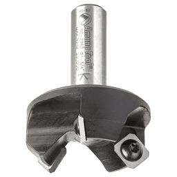 RC-2267 1-3/4" x 3/4" CNC Insert Carbide 3 Wing/Flute, Heavy Duty Spoilboard Plunging, Surfacing, Planing, Flycutter/Slab Leveler Router Bit, 1/2" Shank Alt 2 - Image
